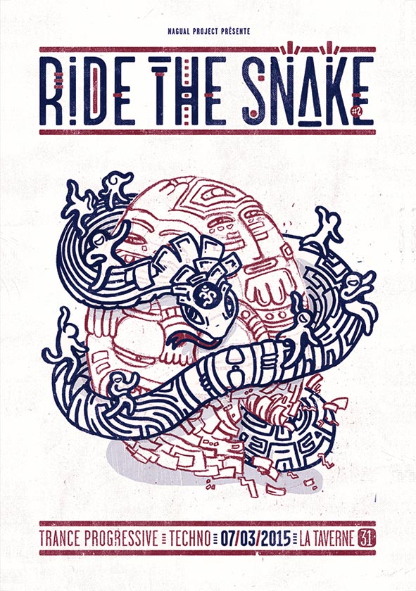 Création d'affiche avec illustration par Thomas Marchais