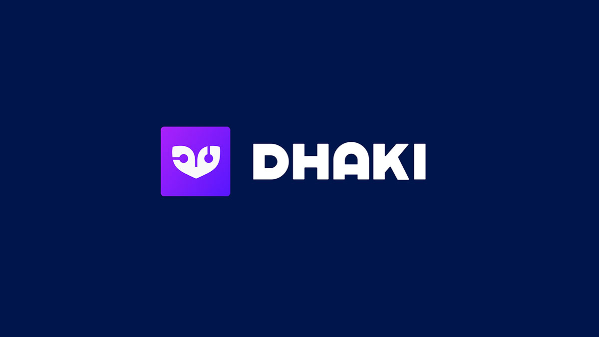 dhaki logotype dark design graphique