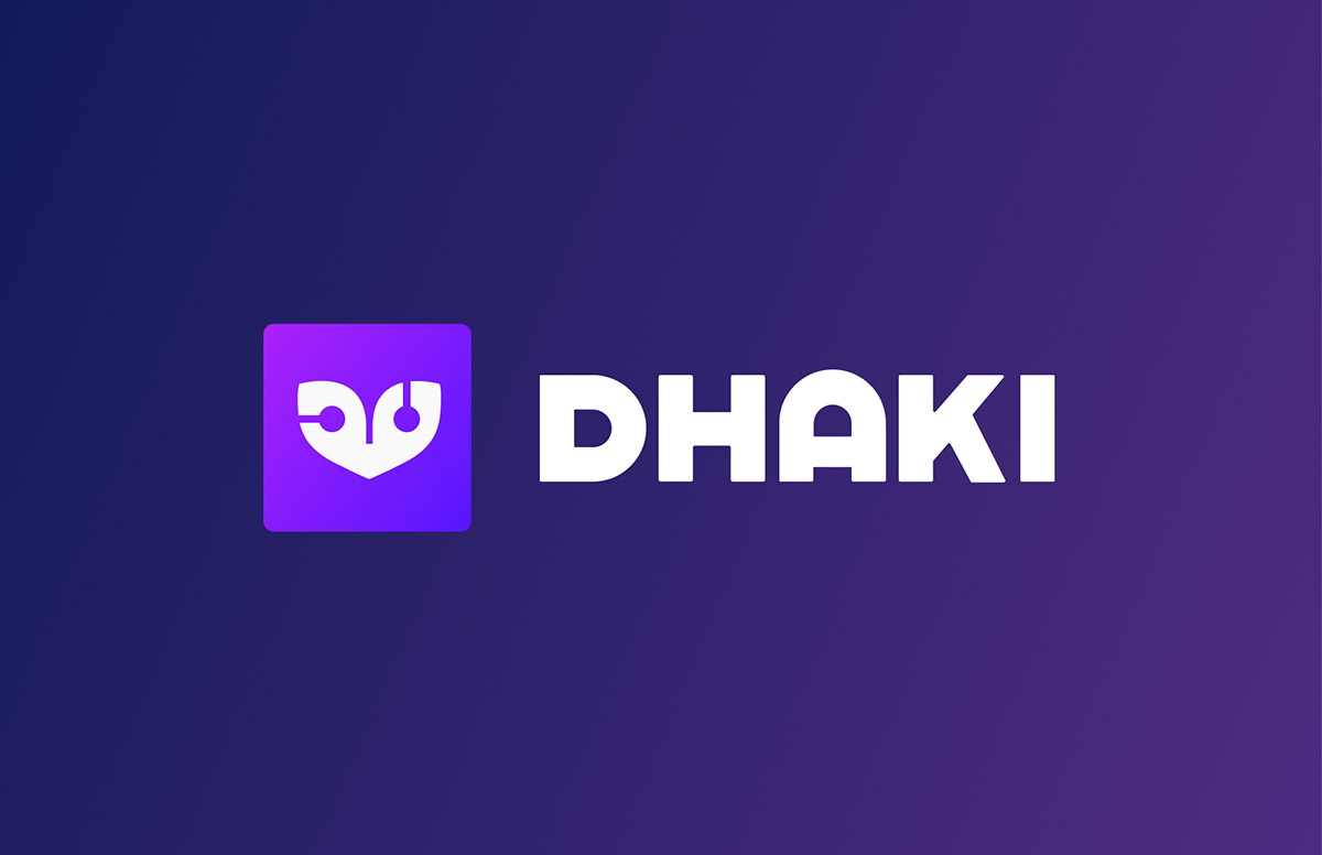 Logo de l'entreprise Dhaki et identité visuelle