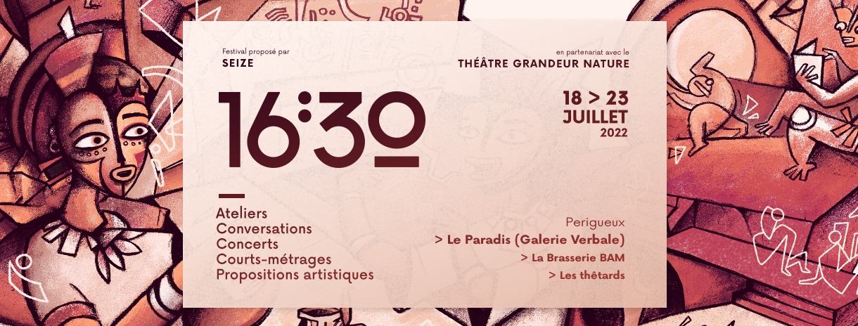 Graphisme pour l'événement Facebook du festival organisé par Seize