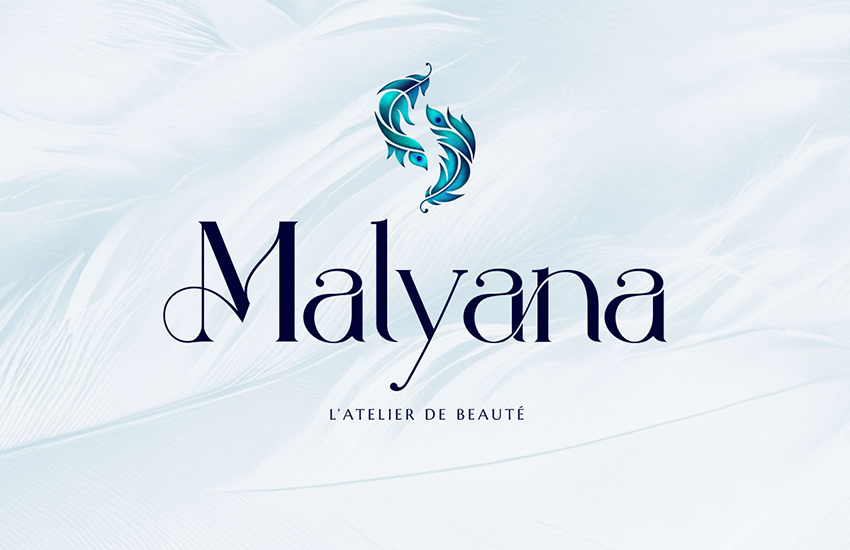 Présentation de la création de logo pour le salon de beauté Malyana